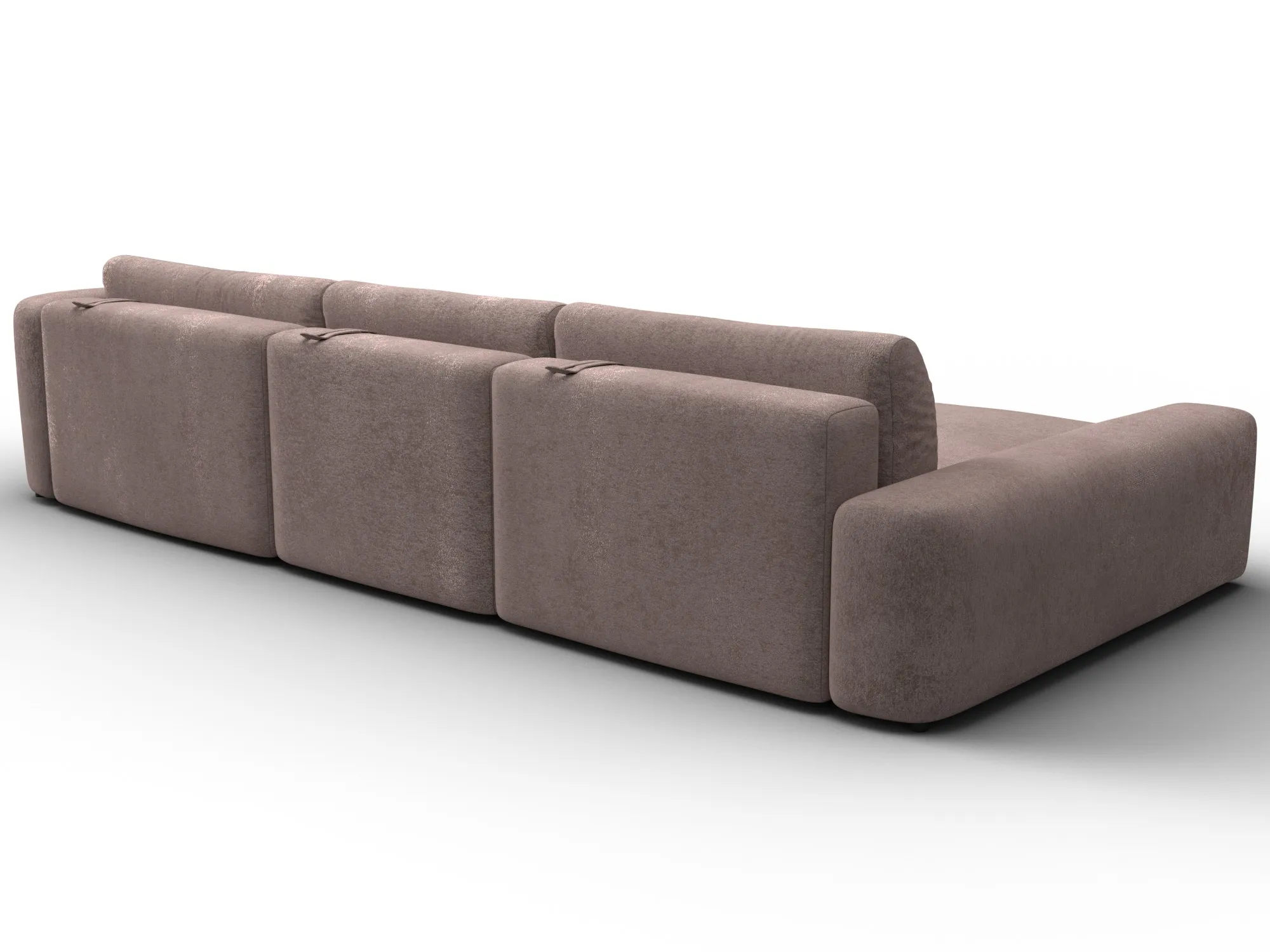 Диван угловой Лига-066 НПБ Лонг угол левый ( TOWER 05 бежевый )