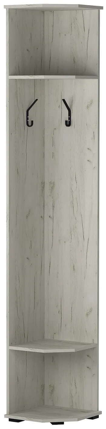 Шкаф торцевой с вешалками ИТАЛИЯ ШТВ-370 Крафт белый