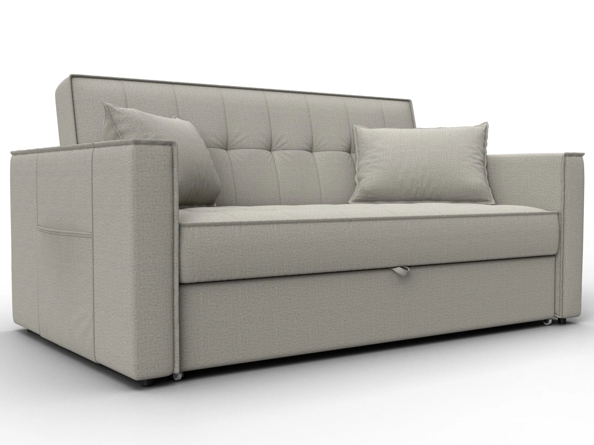 Диван прямой Лига-104 (140) ( Амур 02 бежевый )