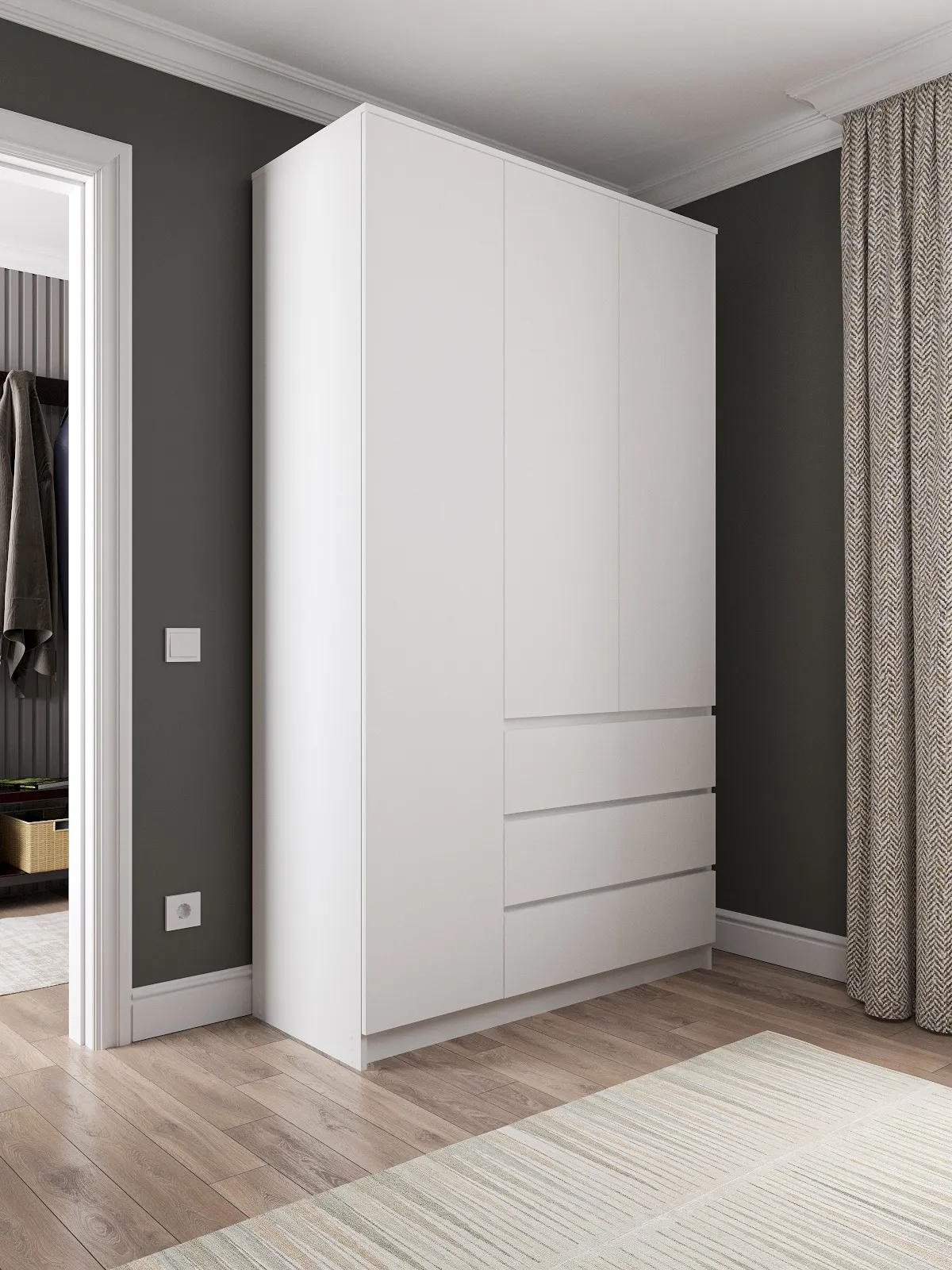 Шкаф Мори 1200.1 белый