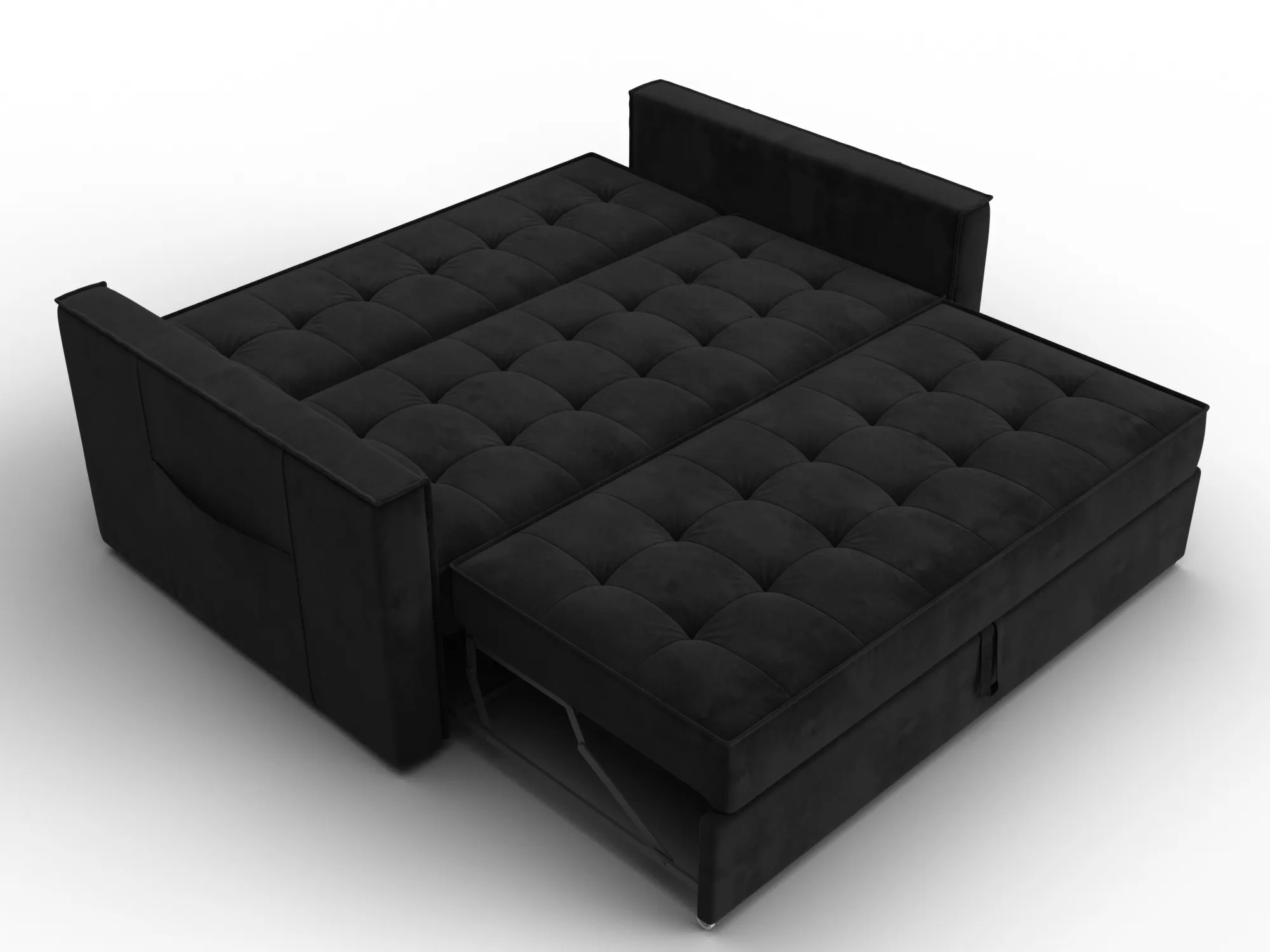 Диван прямой Лига-104 (140) ( SEVEN 35 черный )