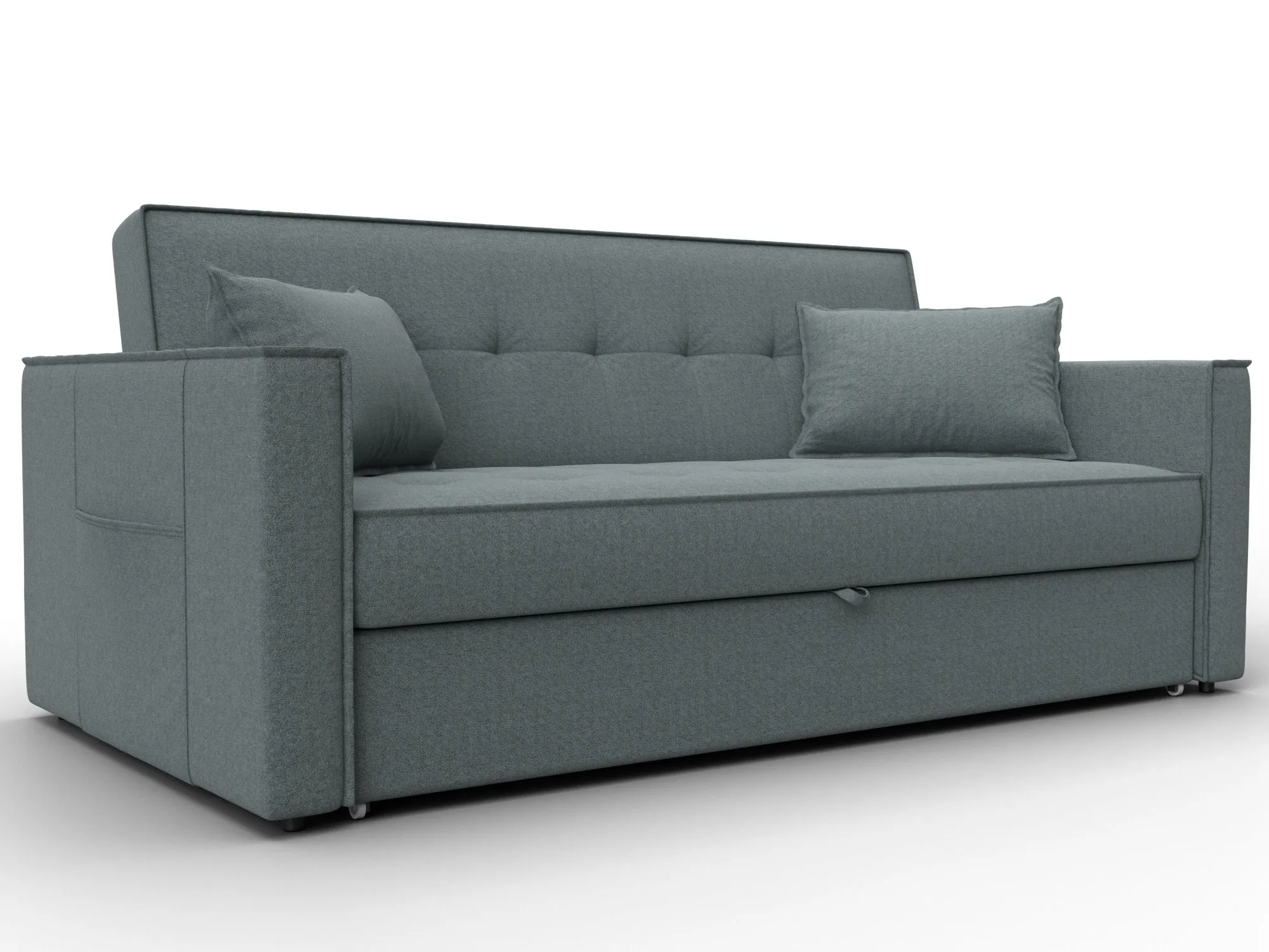 Диван прямой Лига-104 (160) ( Амур 07 серый )