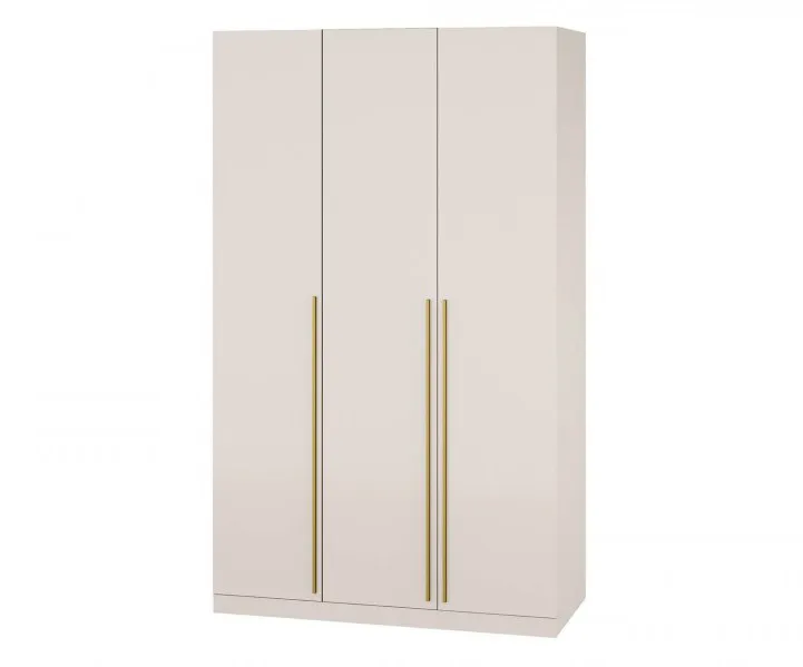 Шкаф 3-х створчатый Николь 23 Кашемир/Ручки-сатиновое золото