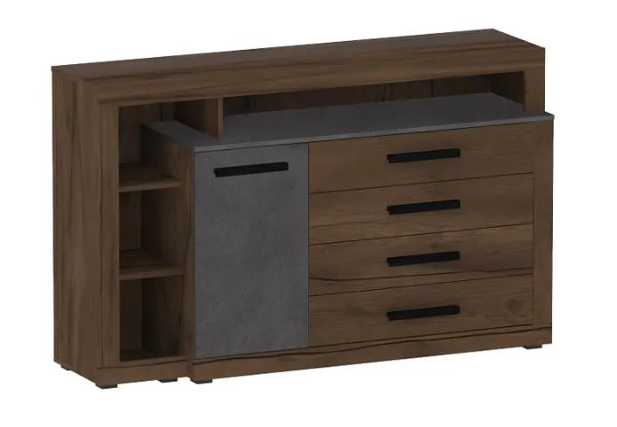 Тумба c дверцей и четырьмя ящиками Глазго