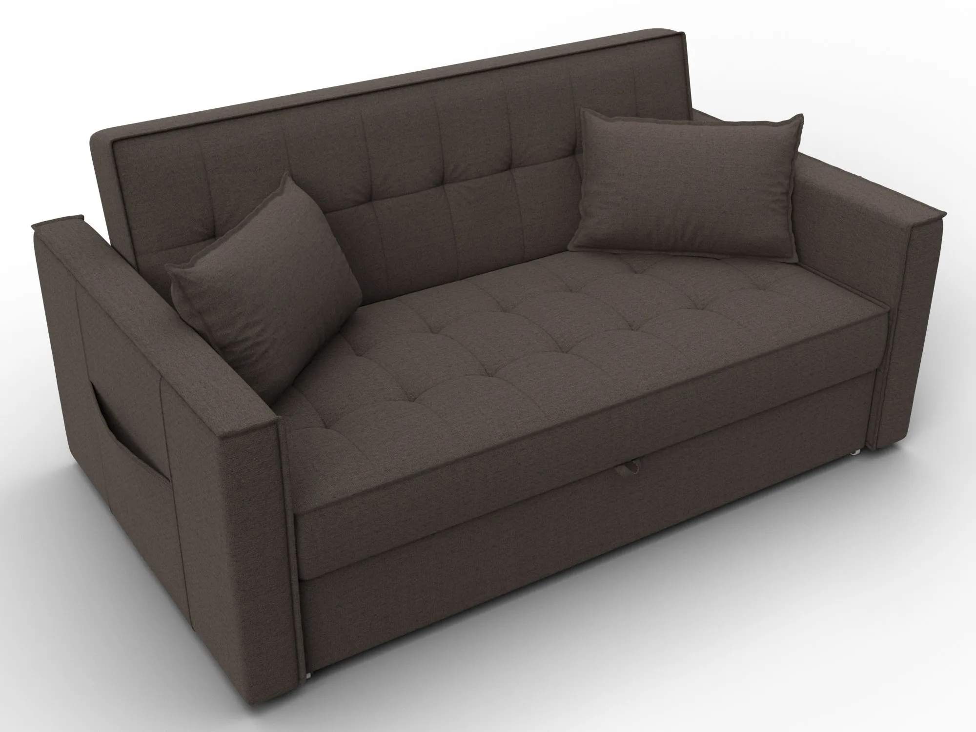 Диван прямой Лига-104 (140) ( Амур 05 коричневый )