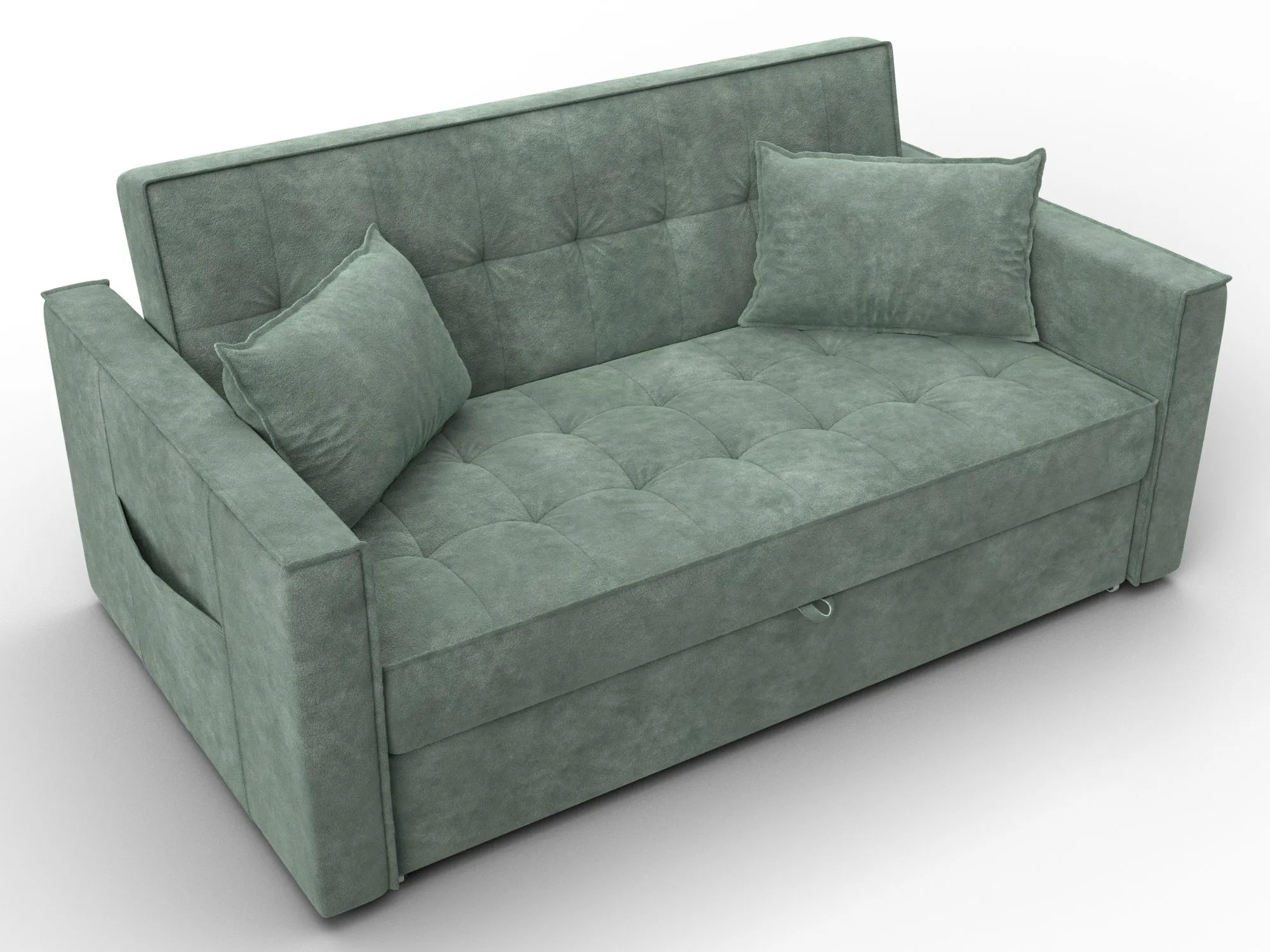 Диван прямой Лига-104 (140) ( BRUT 08 зеленый )