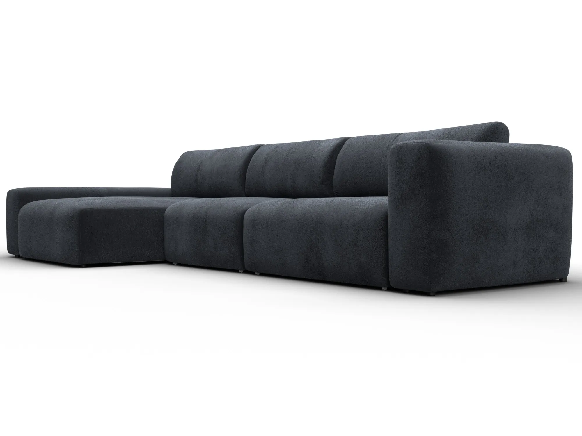 Диван угловой Лига-066 НПБ Лонг угол левый ( TOWER 11 темно-серый )