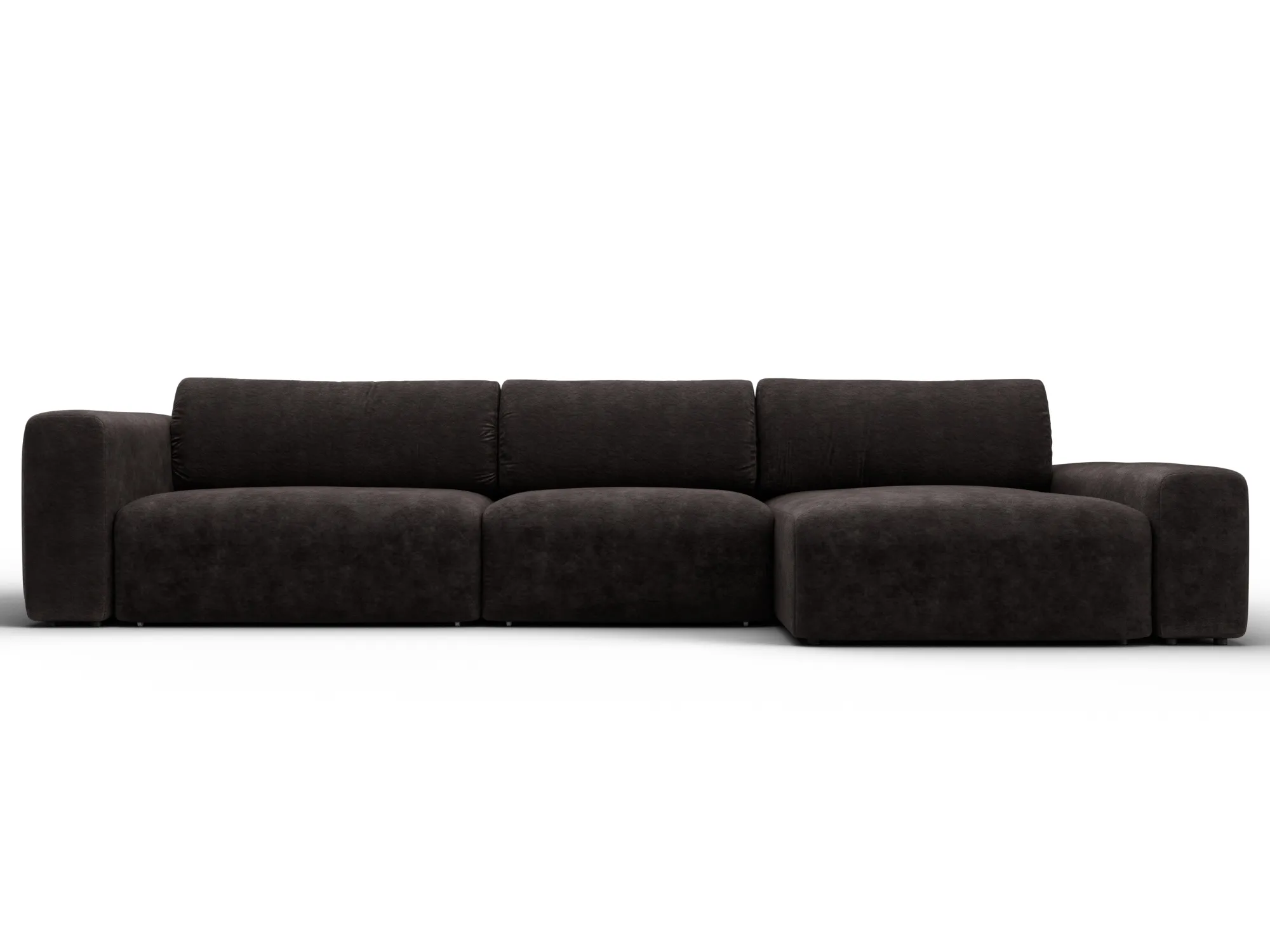 Диван угловой Лига-066 НПБ Лонг угол правый ( BRUT 17 коричневый )