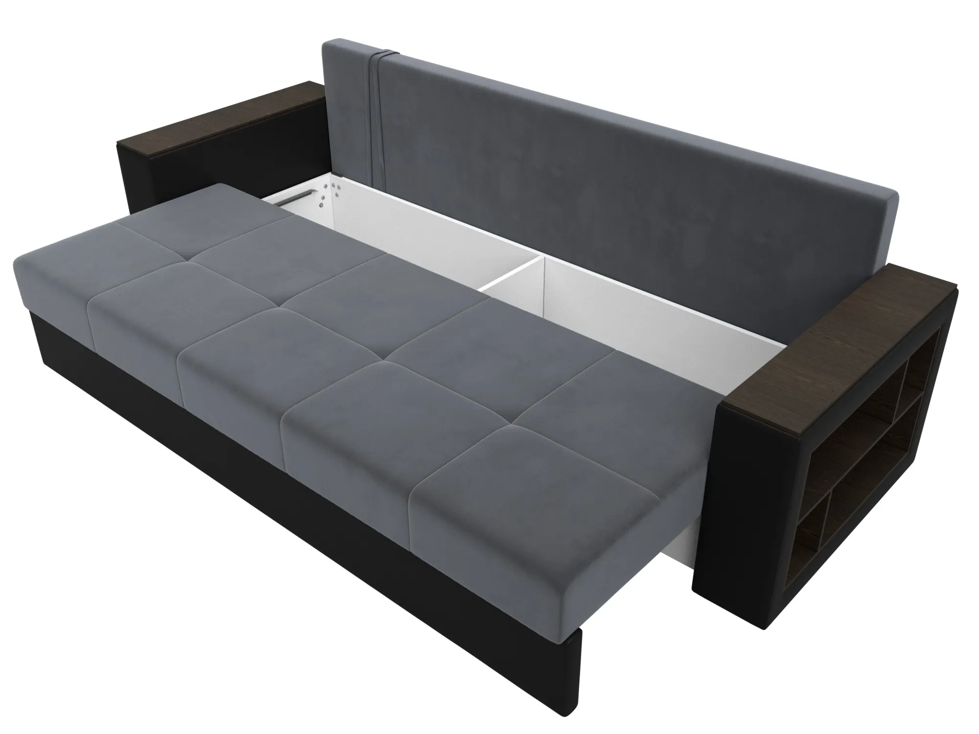 Диван прямой Дубай Лайт ( Серый;Черный )