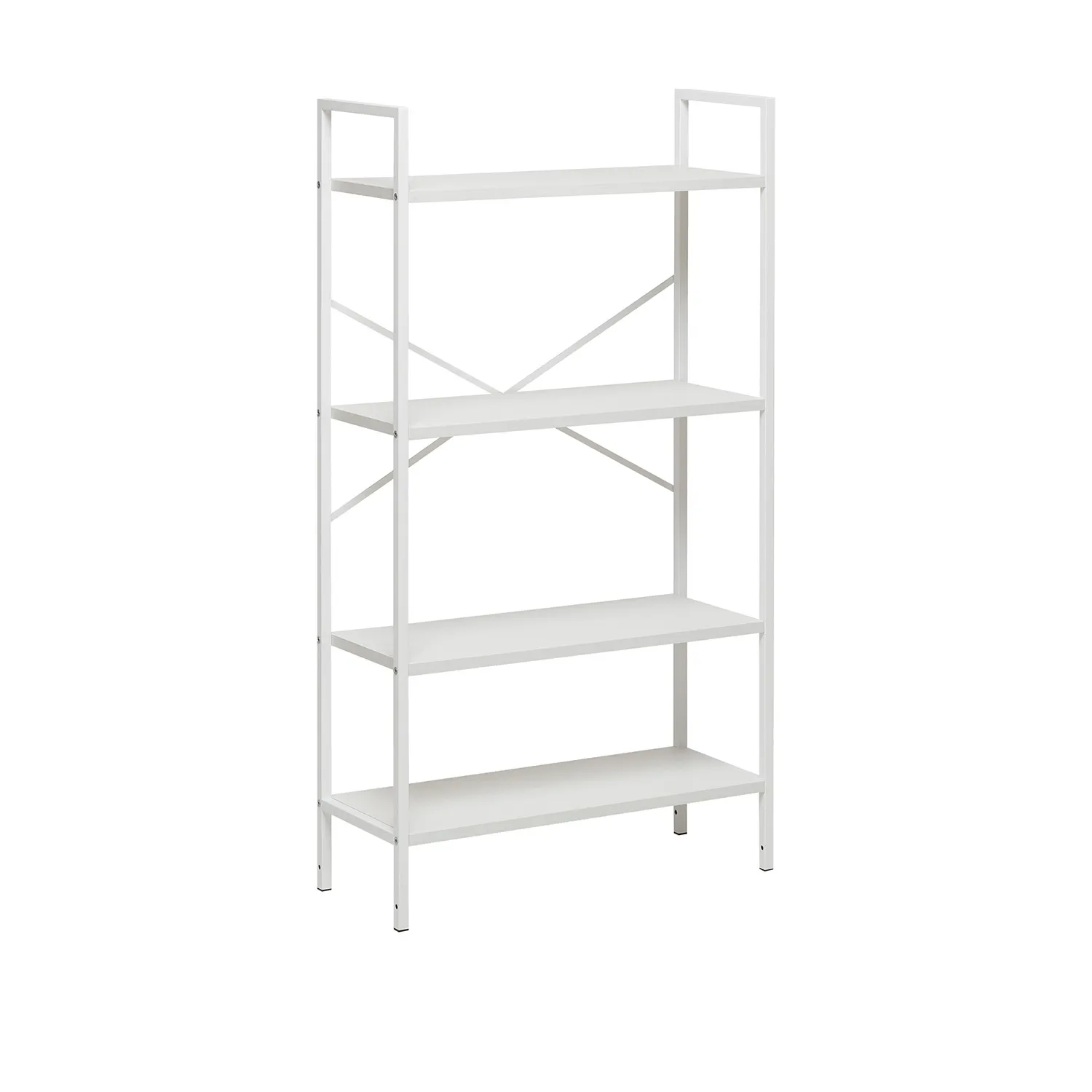 Стеллаж Leset Стилвуд 24 широкий, 4 полки (Белый/Белый)