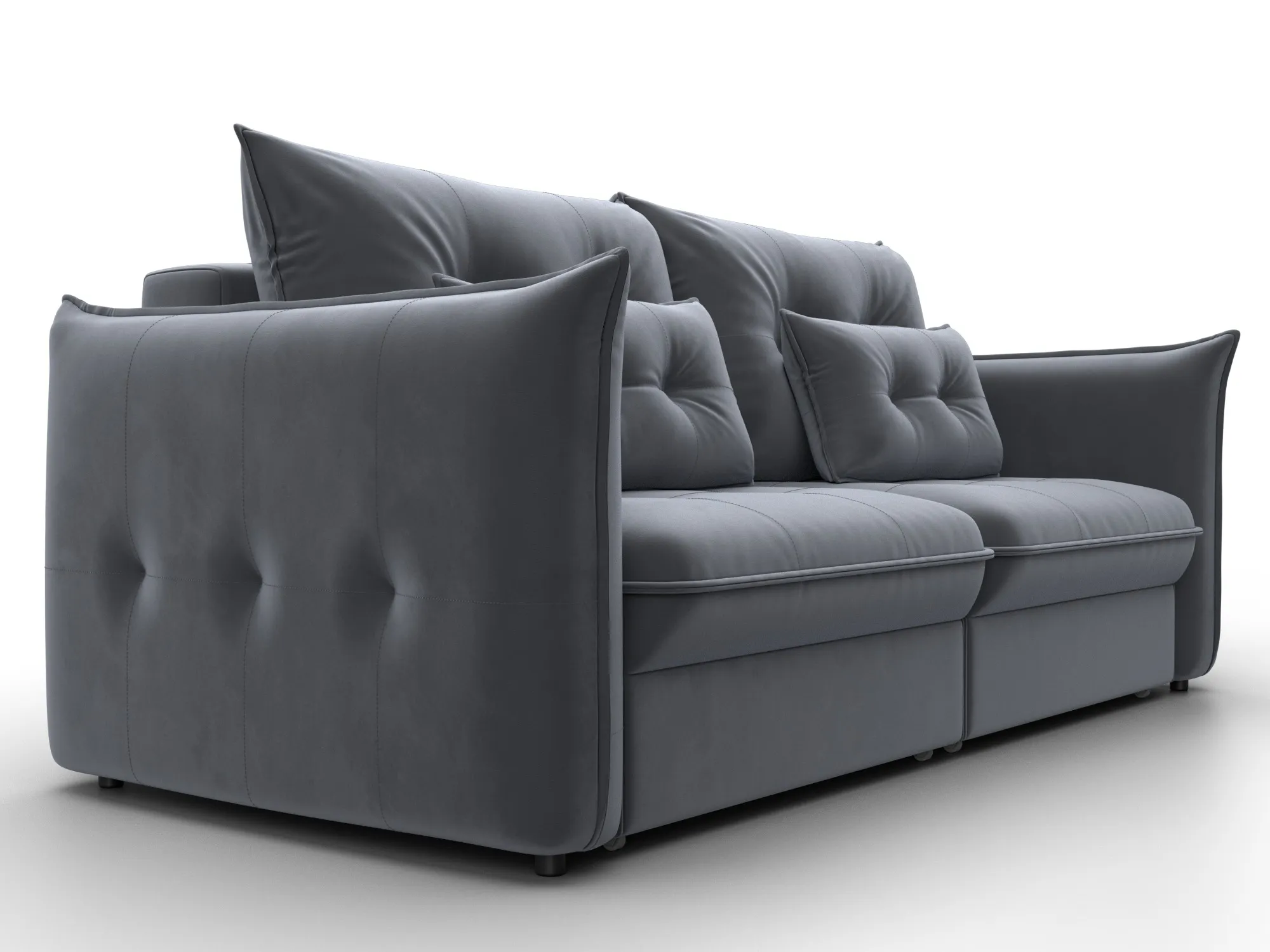 Диван прямой Лига-100 НПБ ( SEVEN 17 серый )