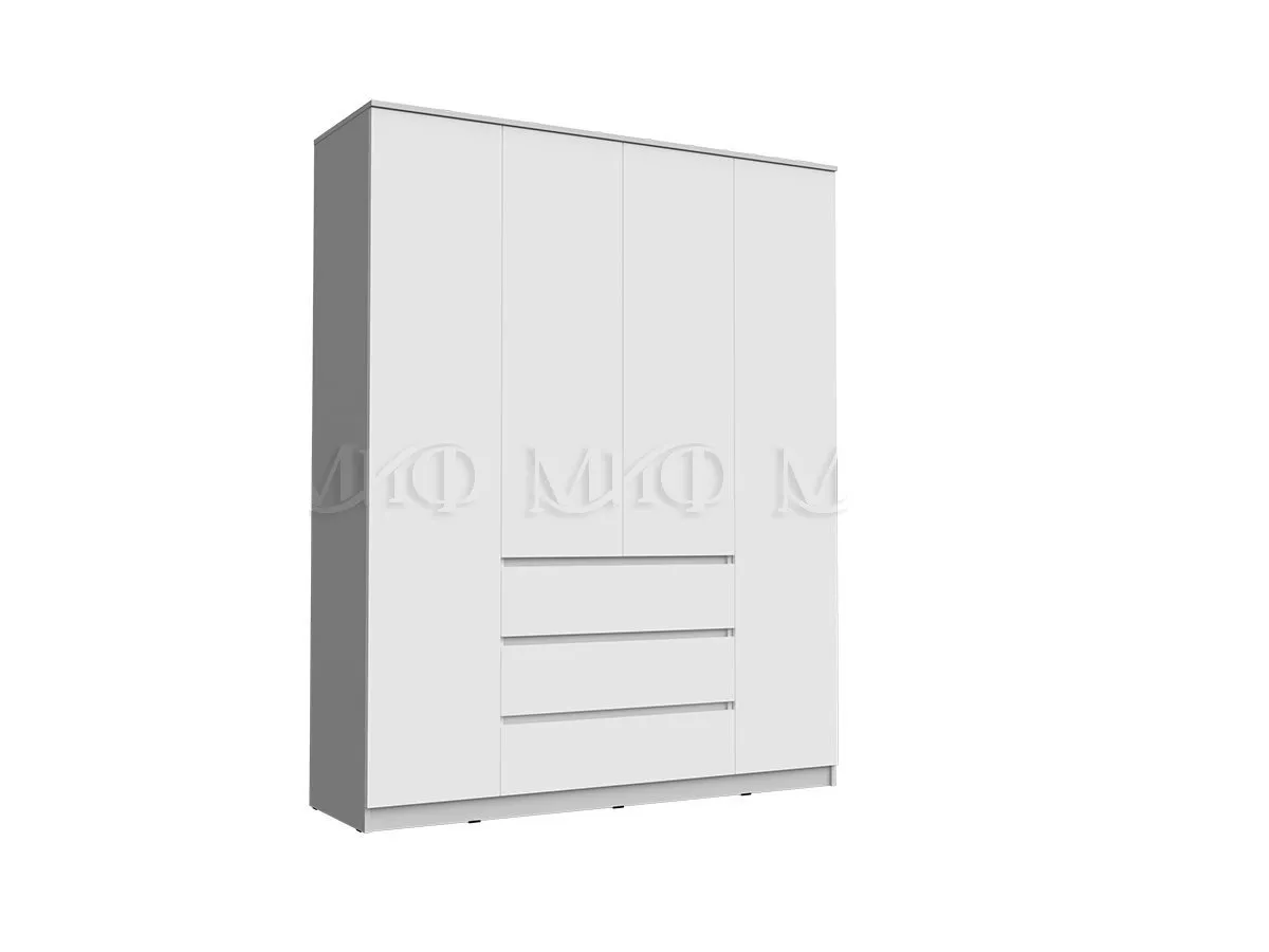 Шкаф Челси 1600 (белый/белый глянец)