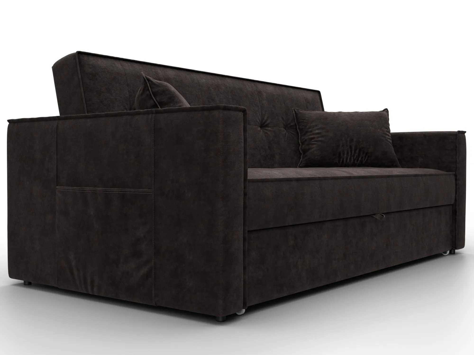 Диван прямой Лига-104 (160) ( BRUT 17 коричневый )