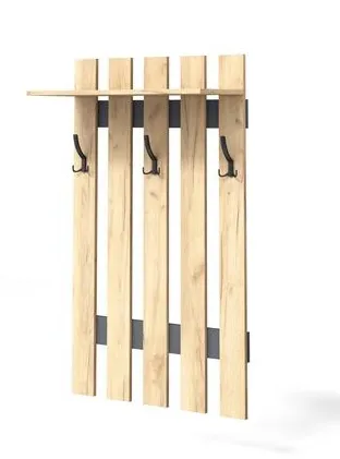 Вешалка Мини-Лайт МЛ-3 Дуб крафт золотой/графит