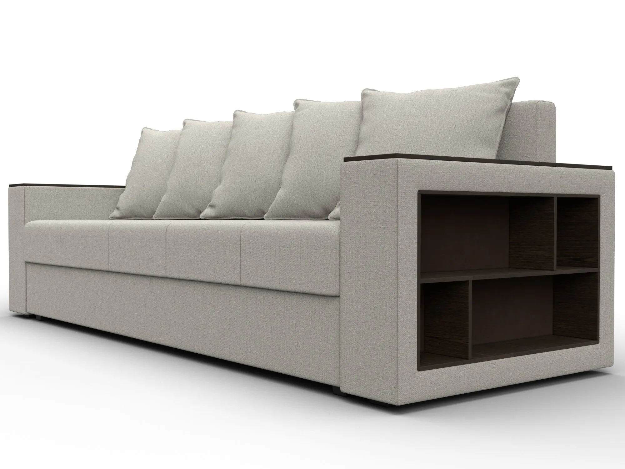 Диван прямой Дубай Лайт ( Амур 02 бежевый )