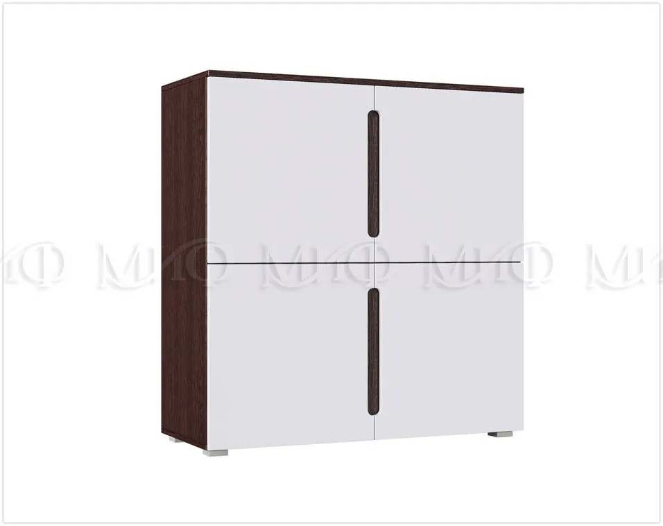 Тумба Ким 4 двери (белый/венге)