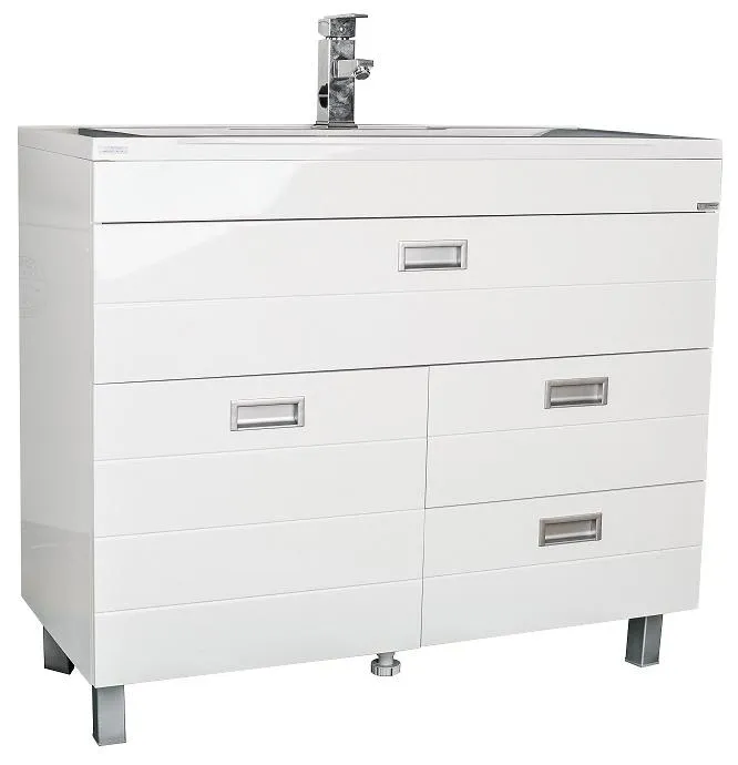 Тумба под умывальник "Elen 100" Cube с тремя ящиками В3 Домино