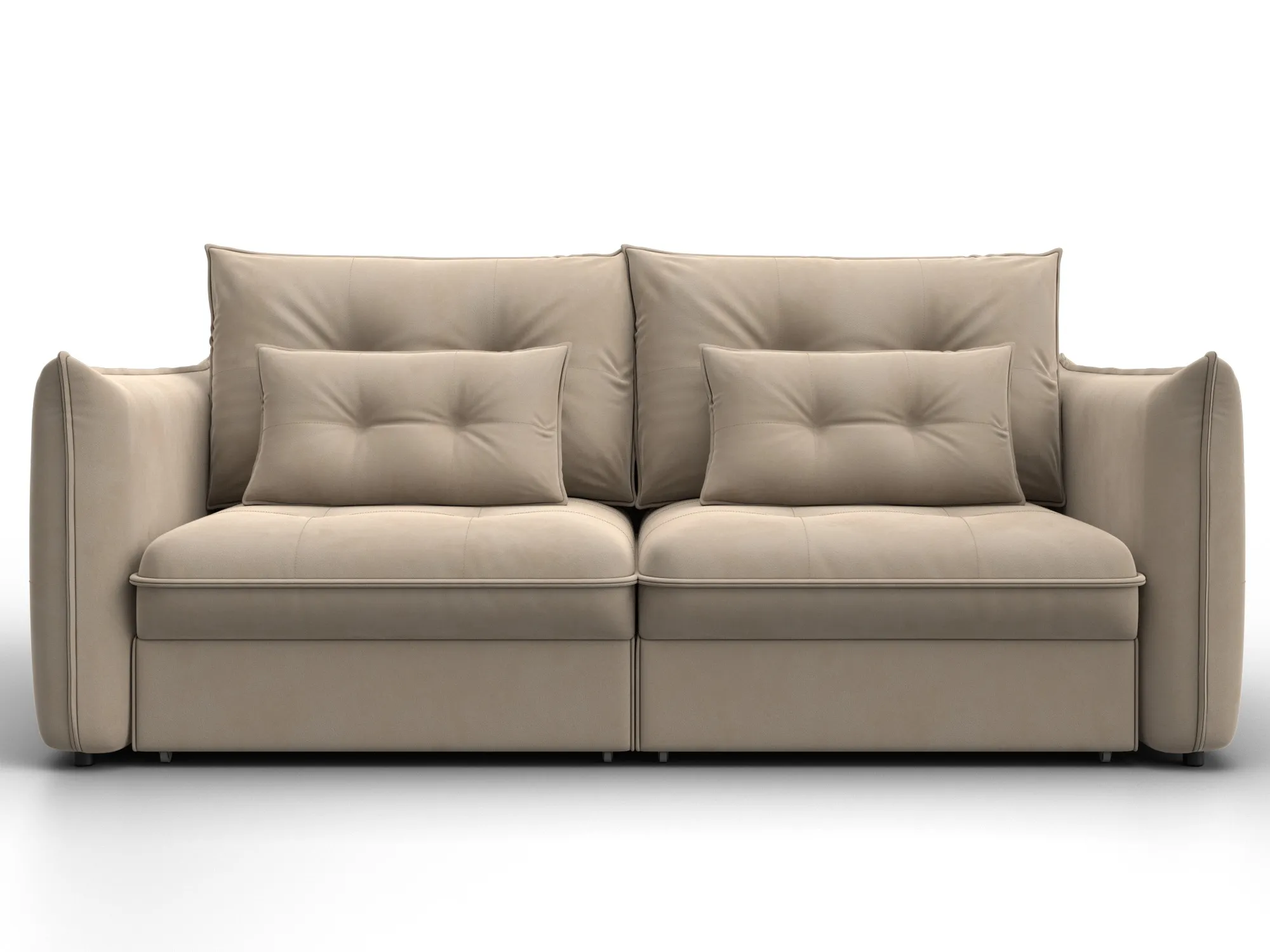 Диван прямой Лига-100 НПБ ( SEVEN 729 бежевый )