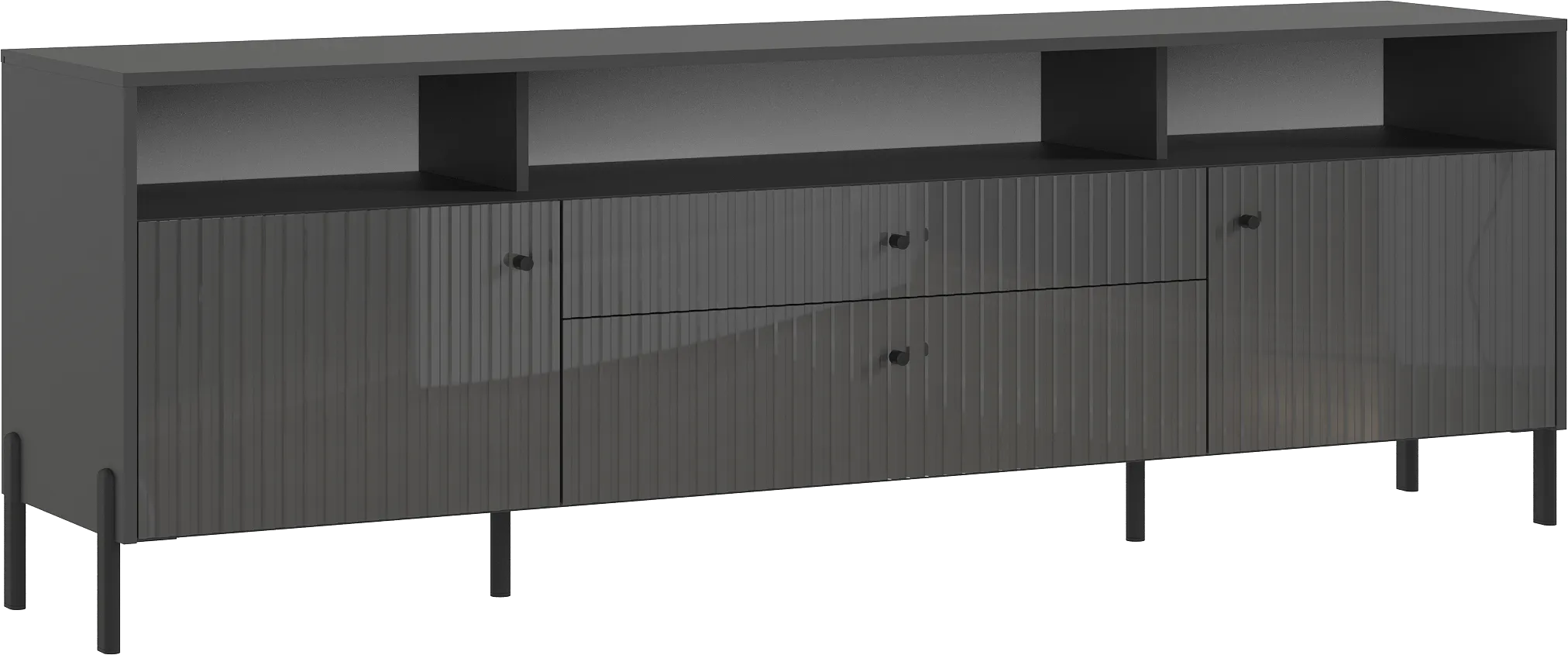 Тумба ТВ Оливия (графит), ноги металл