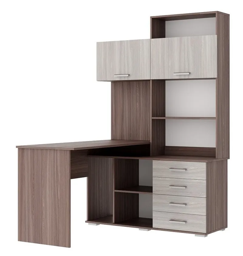 Компьютерный стол ПКС-11 Ясень Шимо тёмный - Ясень Шимо светлый