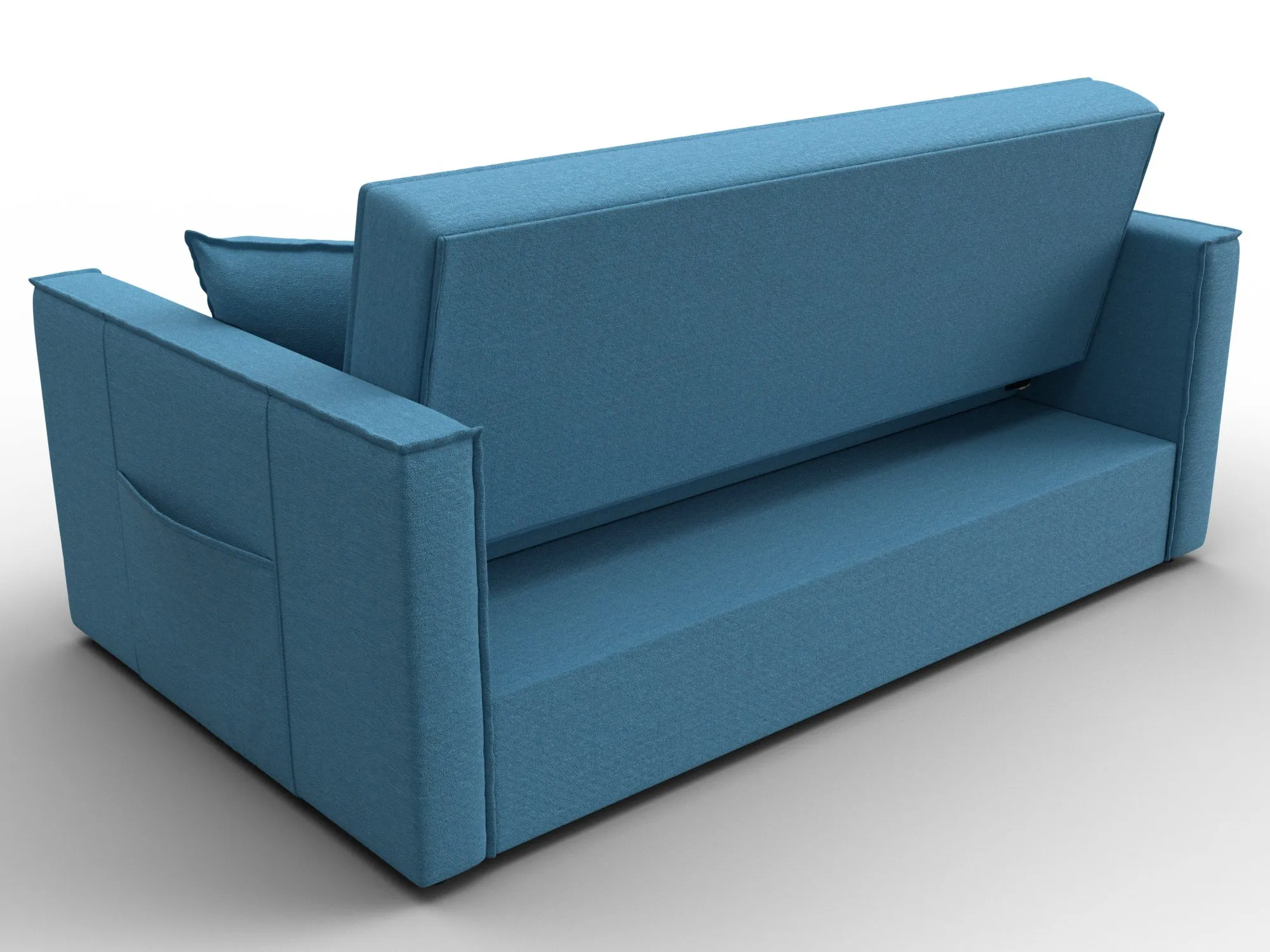 Диван прямой Лига-104 (140) ( Амур 10 голубой )