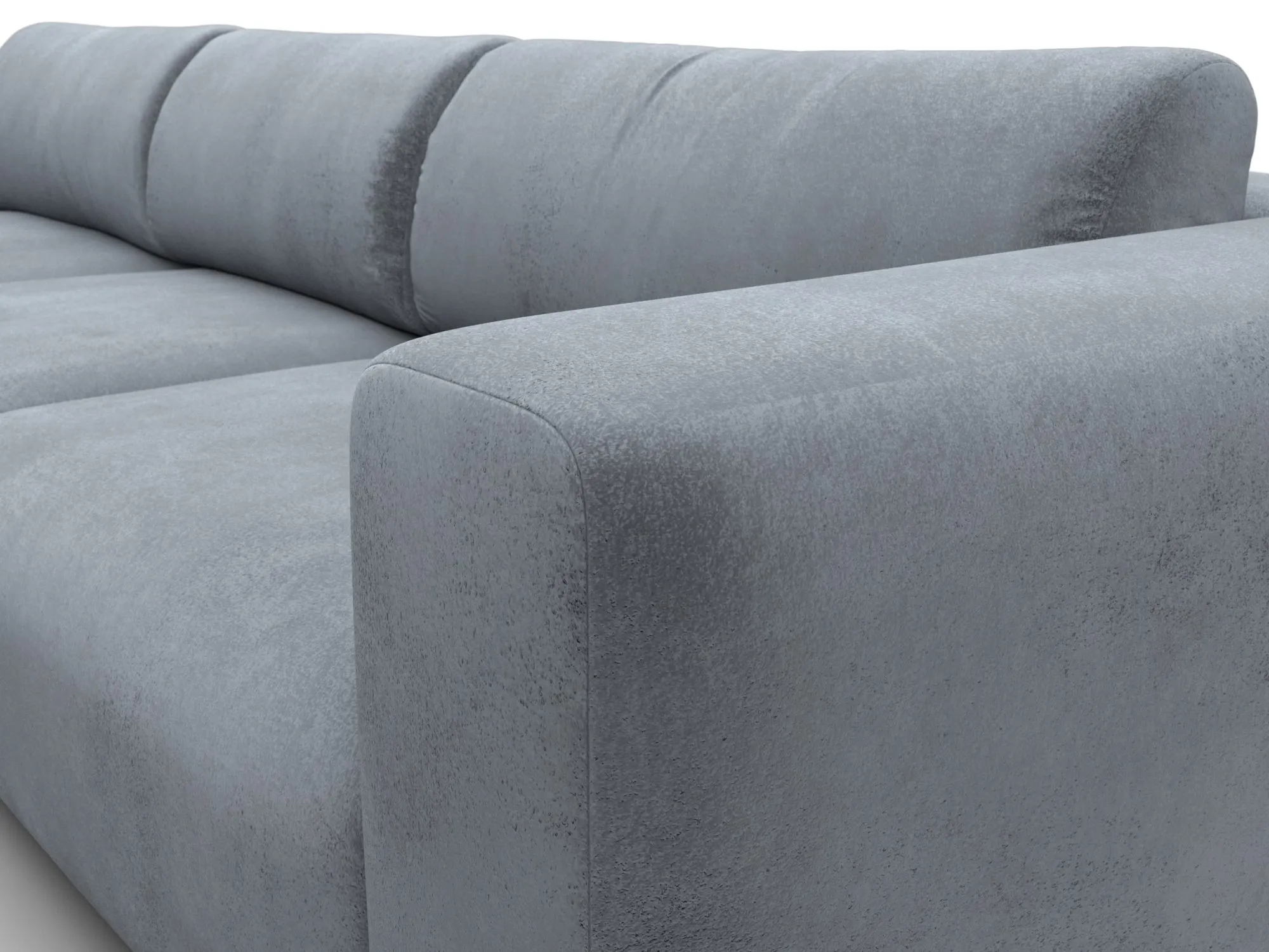 Диван угловой Лига-066 НПБ Лонг угол левый ( TOWER 10 серый )