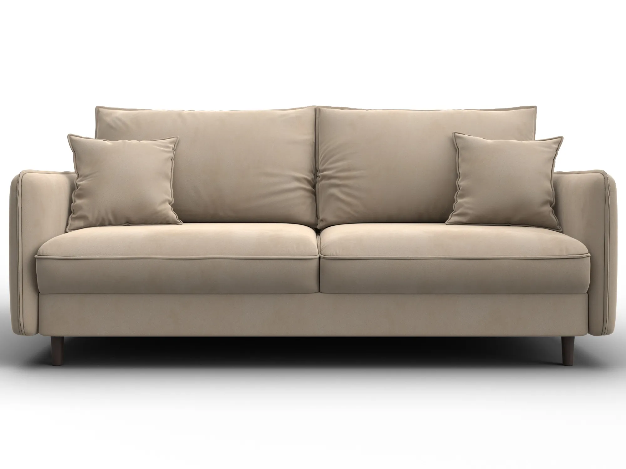 Диван прямой Лига-064 НПБ ( SEVEN 729 бежевый )