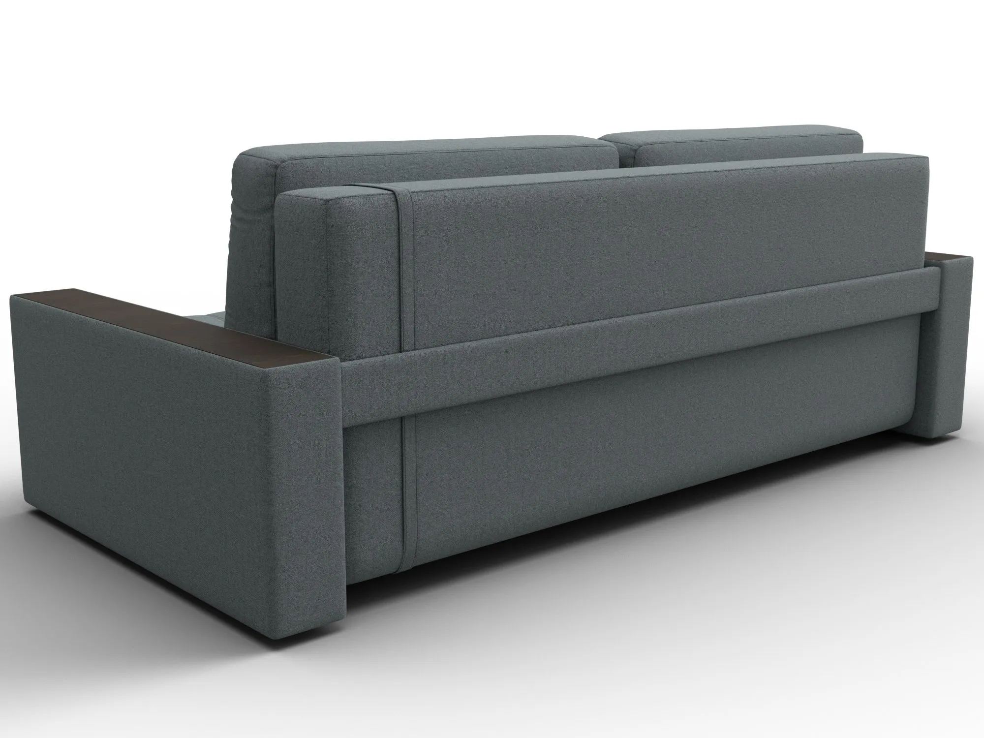 Диван прямой с декором Лига-096 НПБ ( Амур 07 серый;черный )