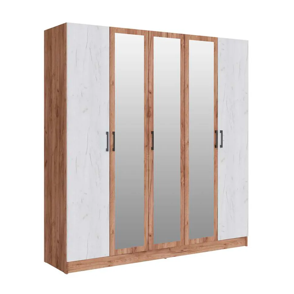 Шкаф Вегас 2000 дуб крафт табачный/дуб крафт белый