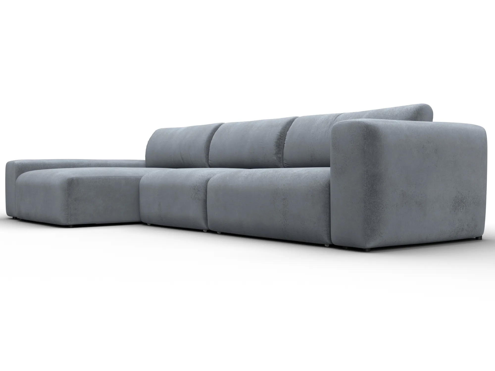 Диван угловой Лига-066 НПБ Лонг угол левый ( TOWER 10 серый )