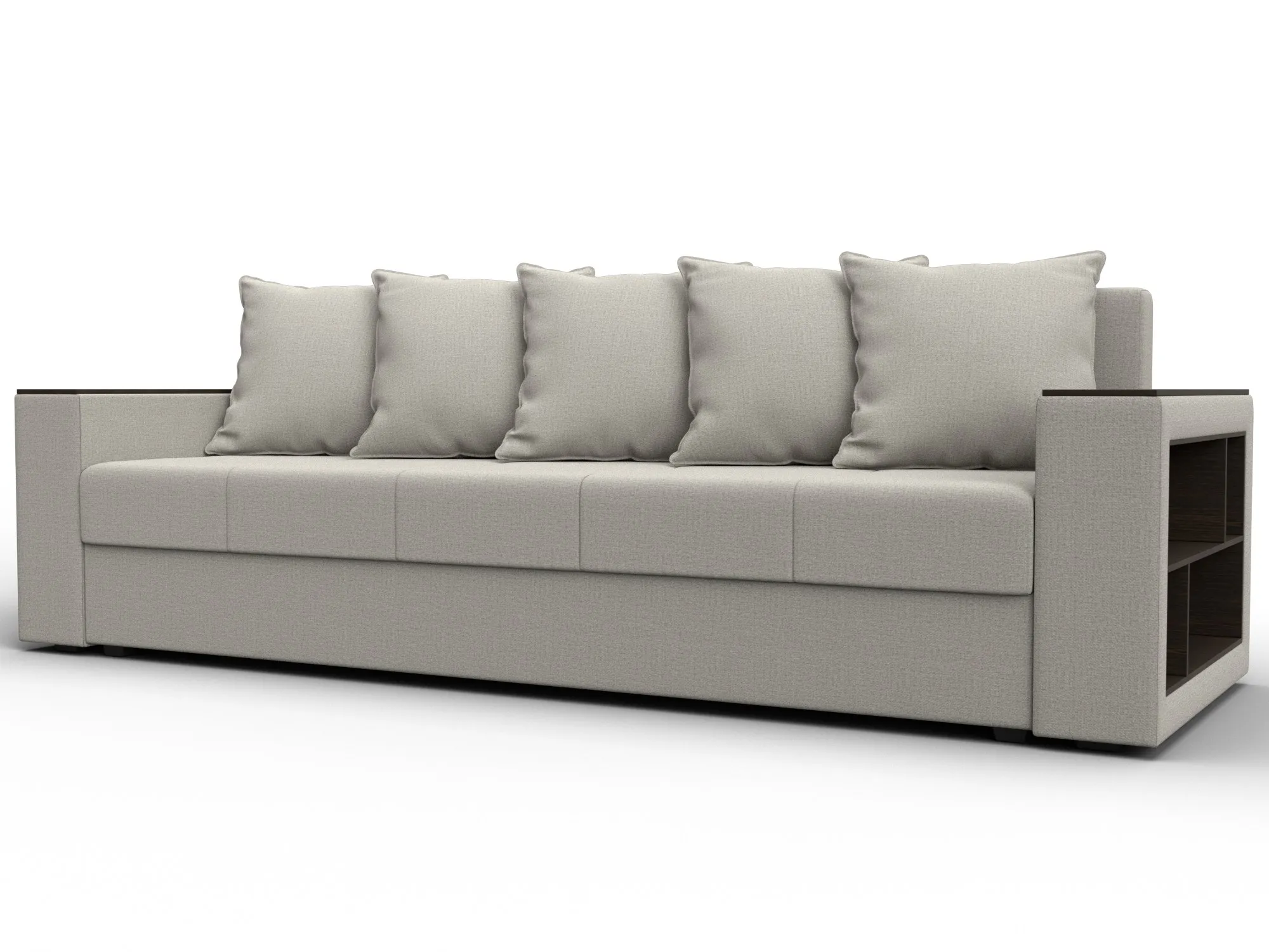 Диван прямой Дубай Лайт ( Амур 02 бежевый )