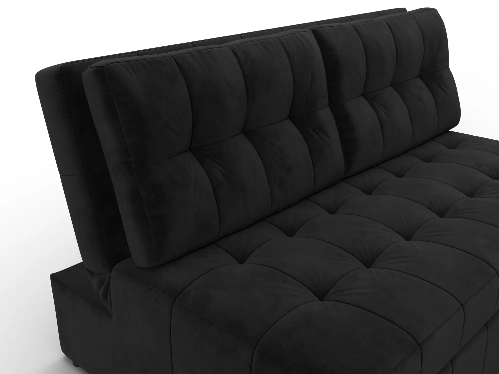 Диван прямой Лига-107 (140) ( SEVEN 35 черный )