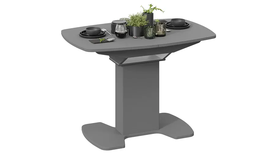 Стол обеденный Портофино - СМ(ТД)-105.01.11(1) Серое, Стекло серое матовое LUX