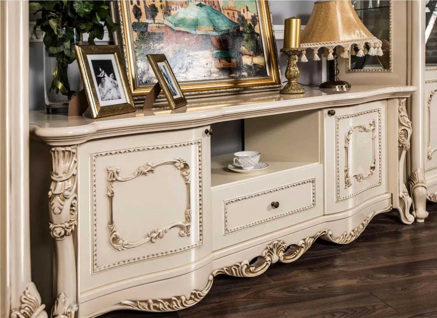 Тумба ТВ Джоконда крем глянец