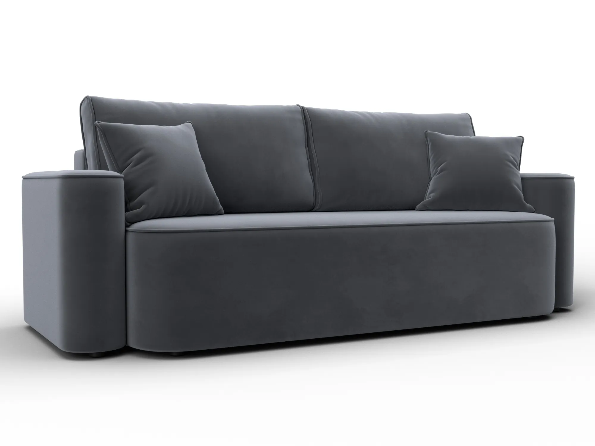 Диван прямой Лига-118 НПБ ( SEVEN 17 серый )