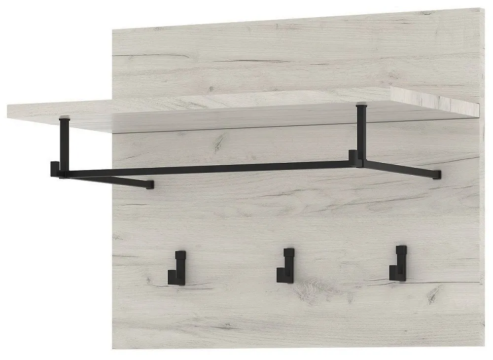 Вешалка ГРЕТТА  500  с полкой Дуб Крафт белый