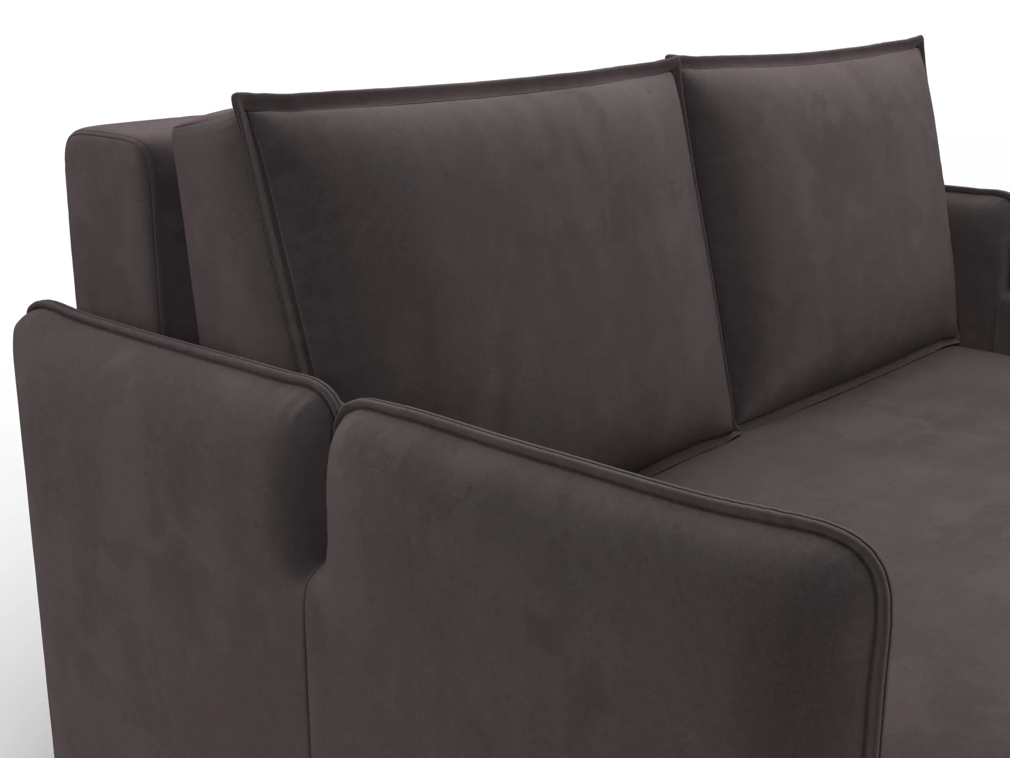 Диван прямой Лига-117 ( SEVEN 727 коричневый )