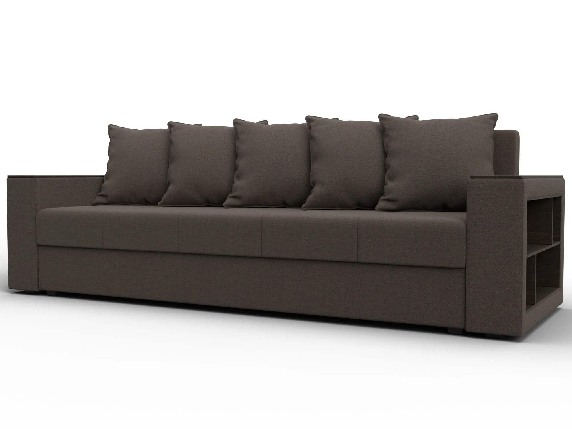 Диван прямой Дубай Лайт ( Амур 05 коричневый )