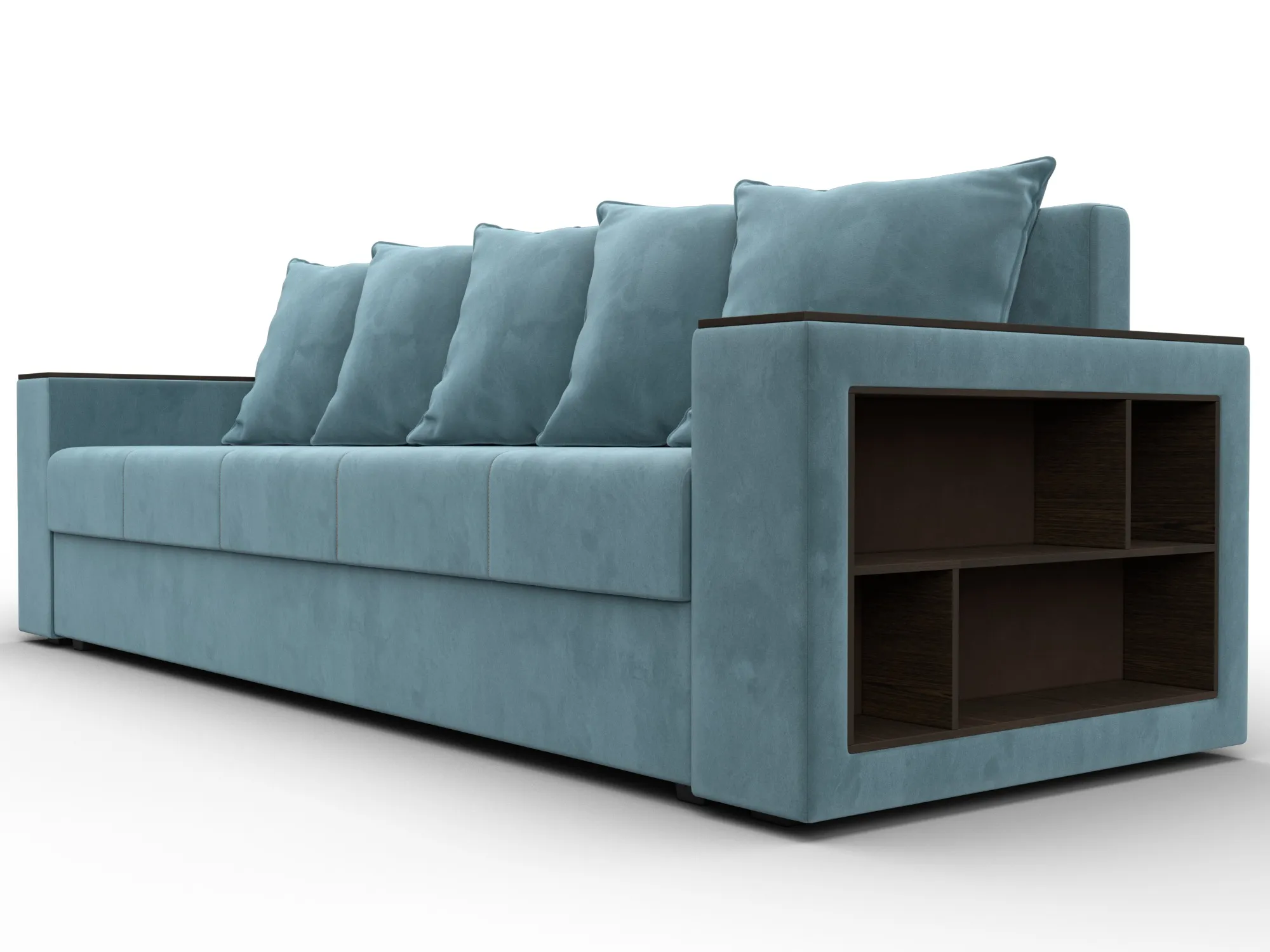 Диван прямой Дубай Лайт ( SEVEN 113 бирюзовый )