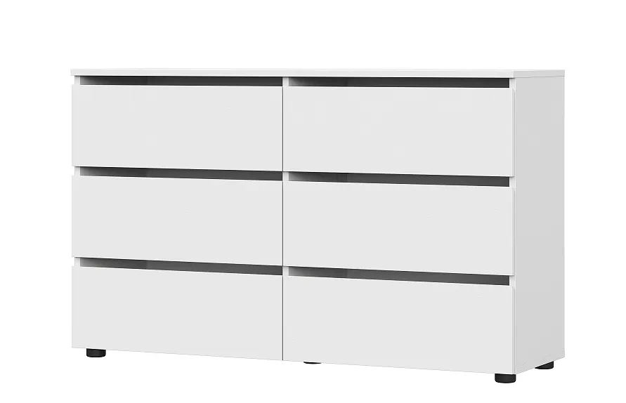 Комод Токио 6 ящика Белый текстурный 