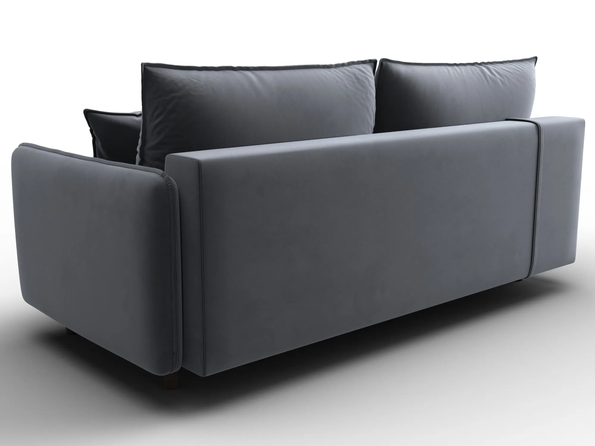 Диван прямой Лига-064 НПБ ( SEVEN 17 серый )