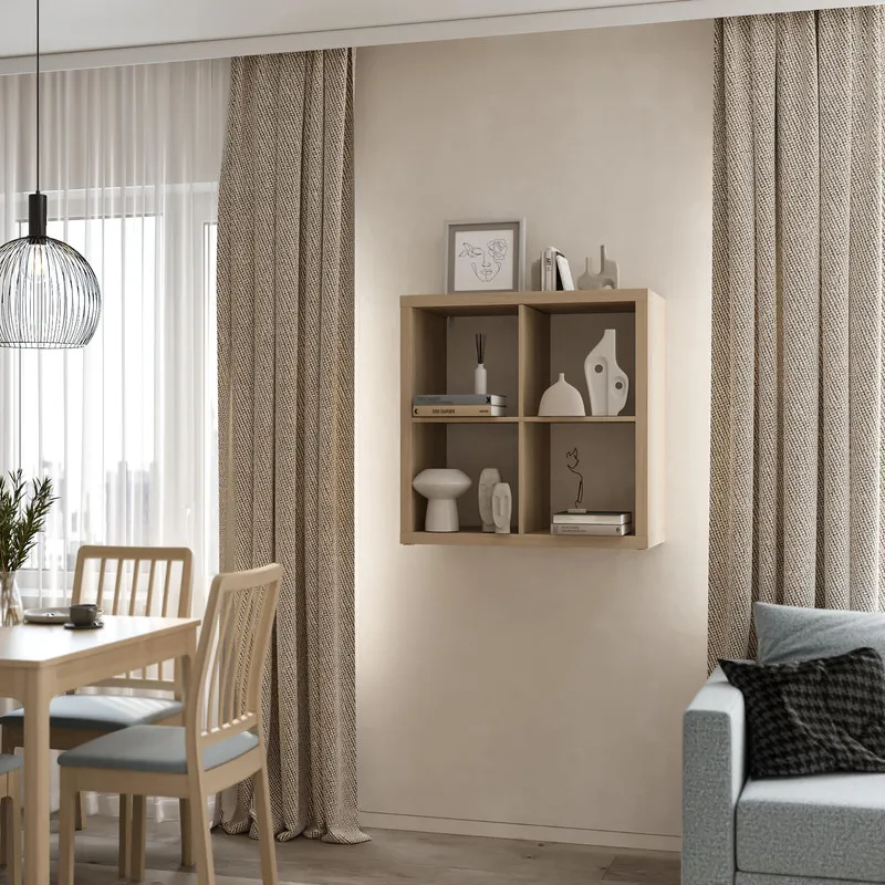 S00647 Фора 4 стеллаж 76х76х38, дуб беленый