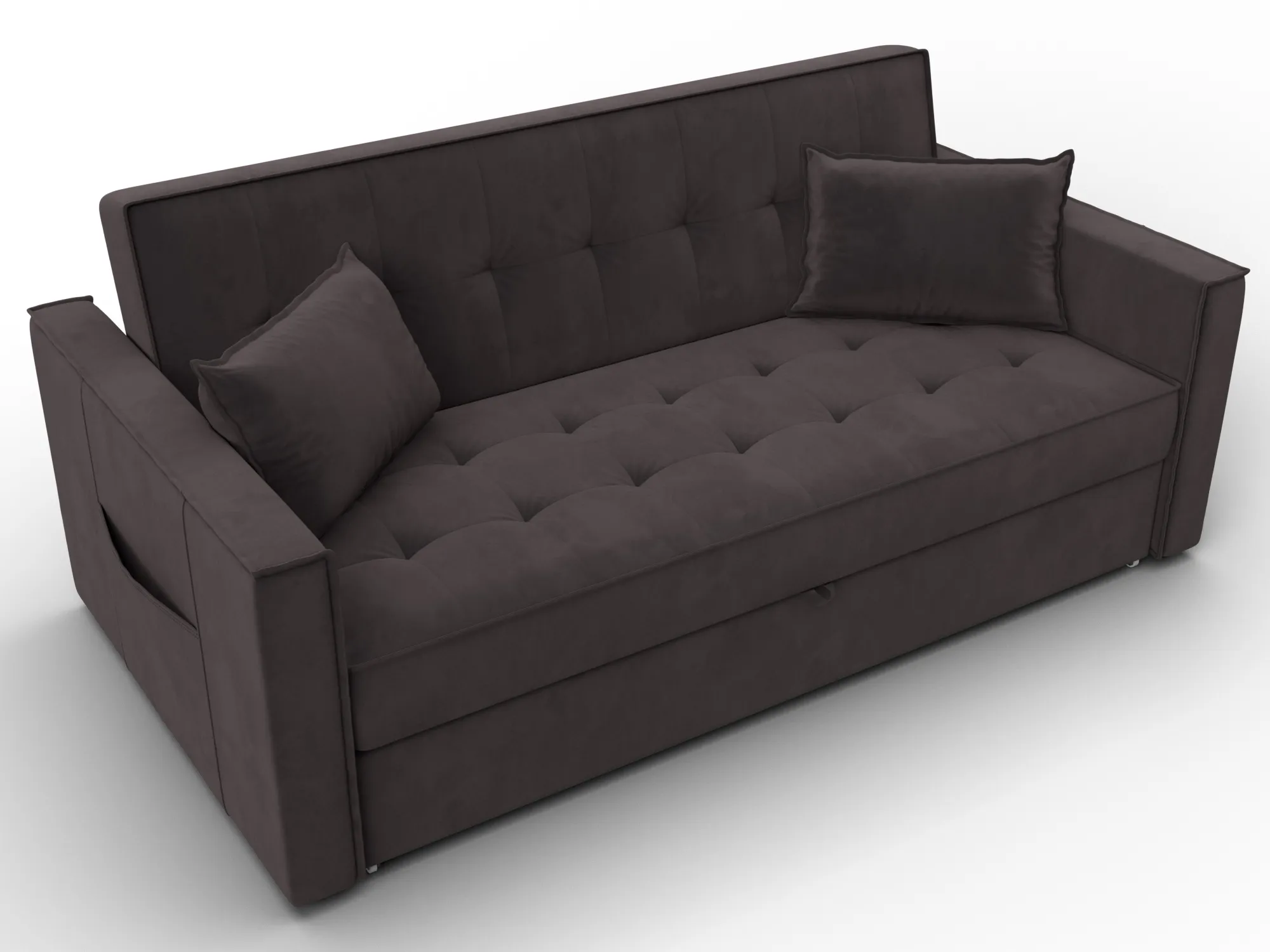 Диван прямой Лига-104 (160) ( SEVEN 727 коричневый )