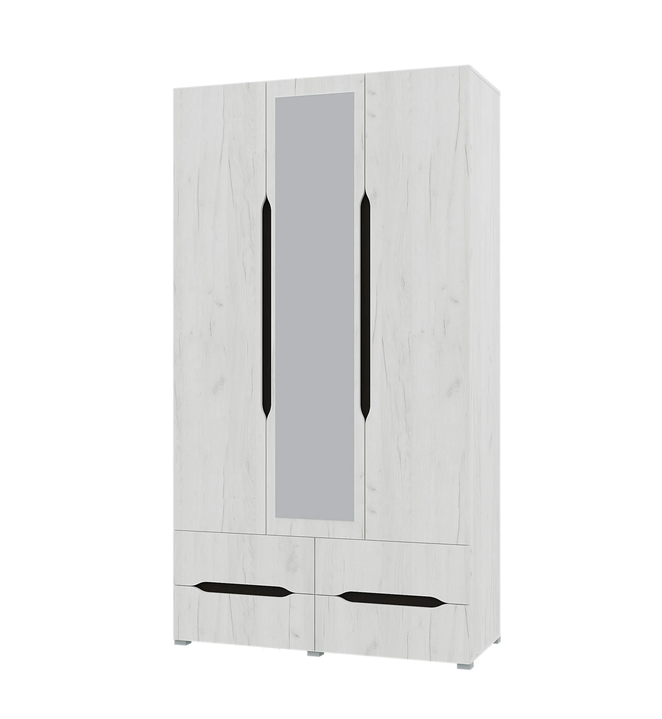 Шкаф Вега 3-х створчатый с ящиками/зеркало (прованс)