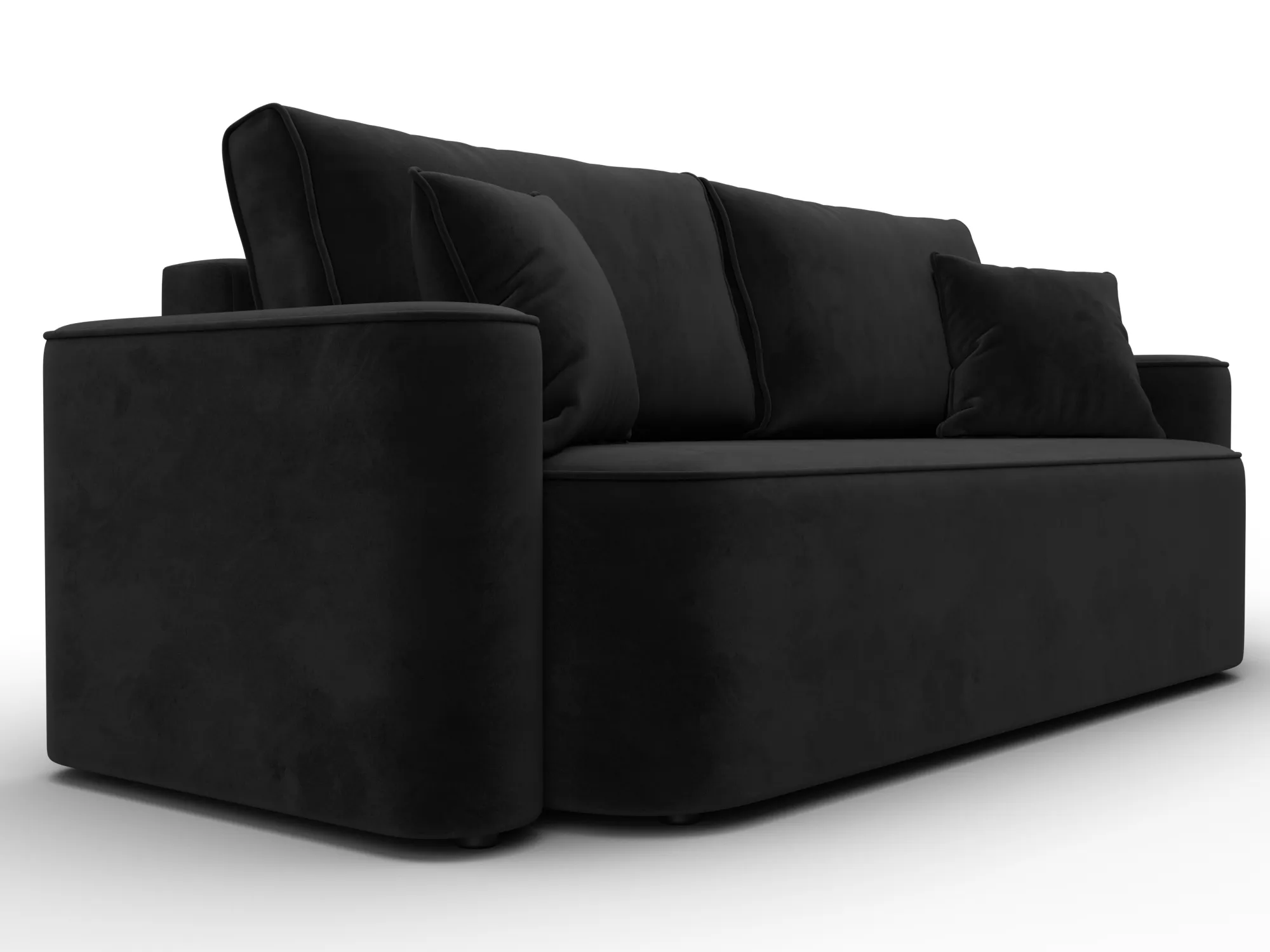 Диван прямой Лига-118 НПБ ( SEVEN 35 черный )