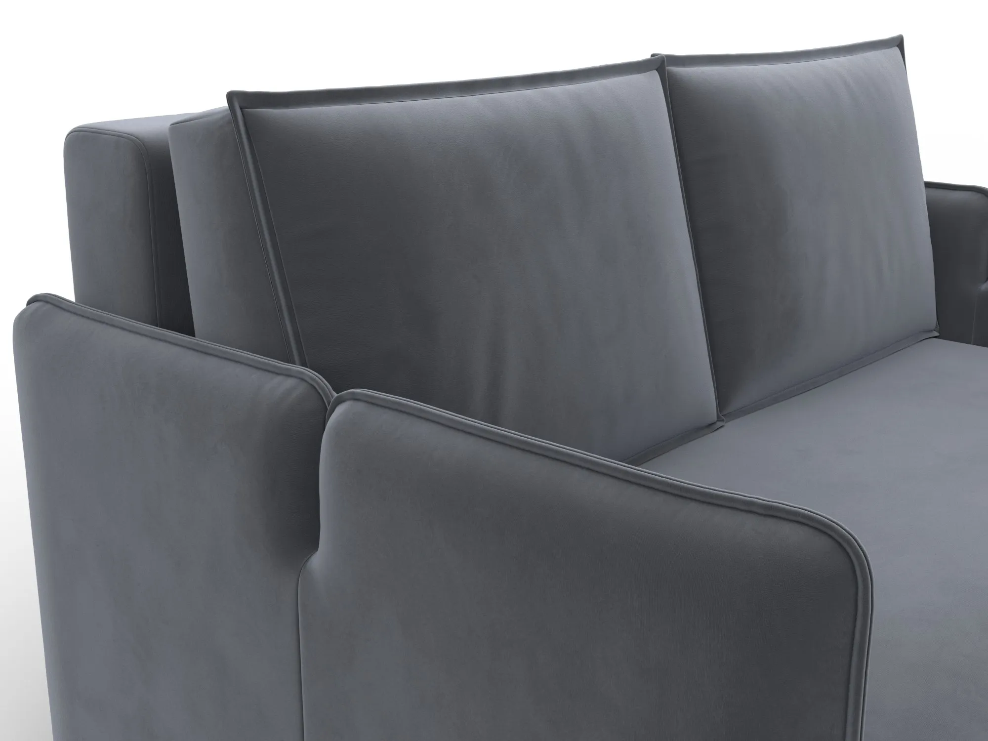 Диван прямой Лига-117 ( SEVEN 17 серый )