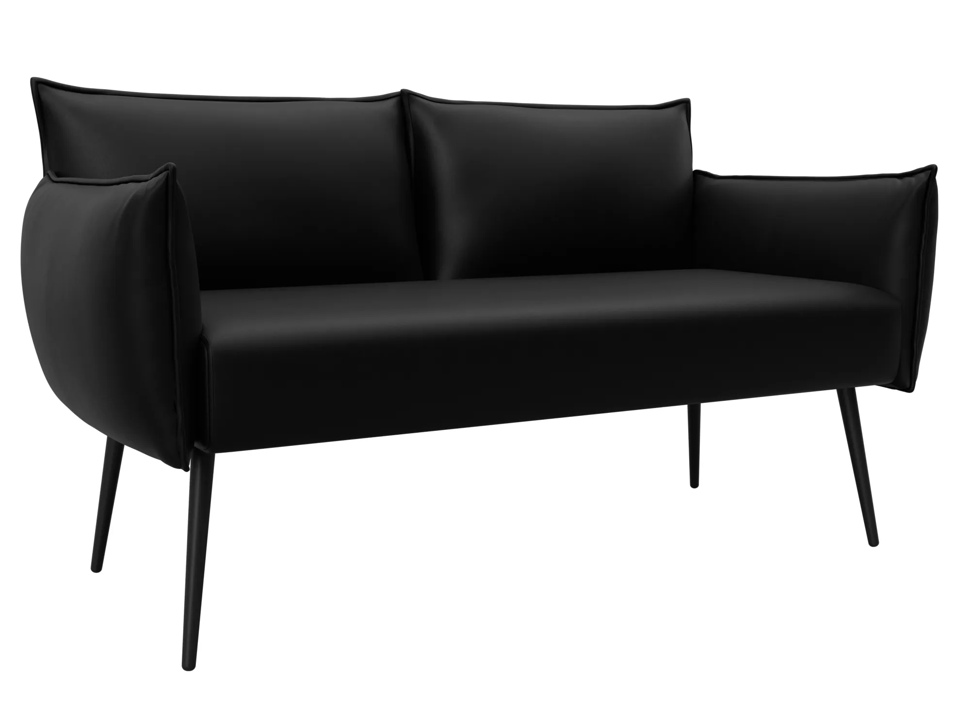 Диван прямой Лига-083 ( GRIFON 18 черный )