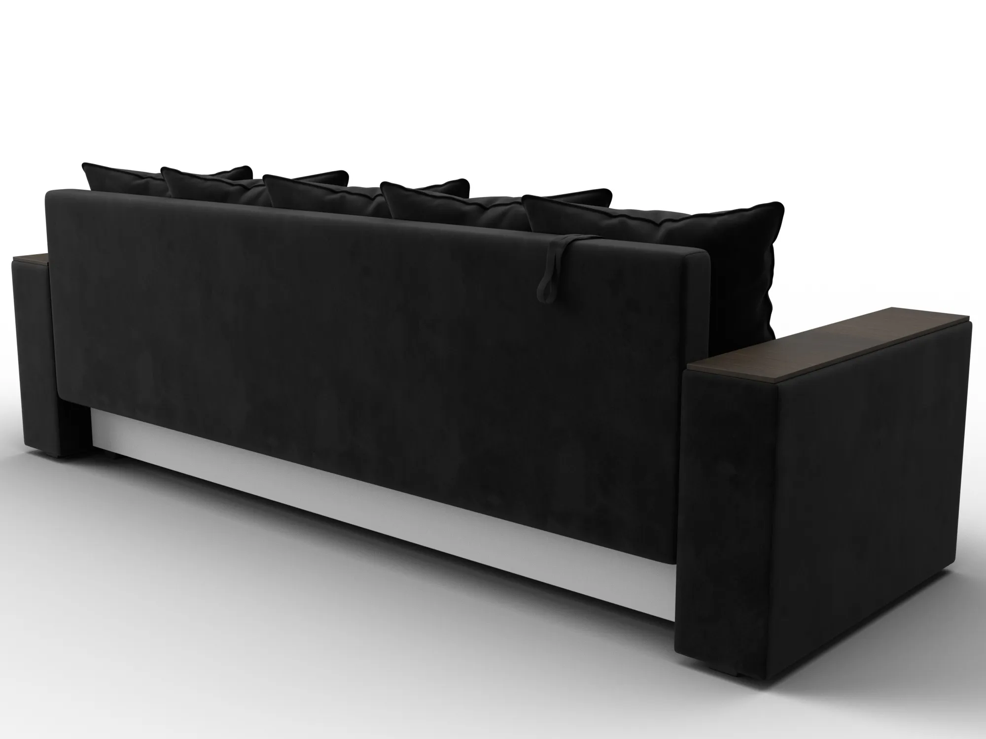 Диван прямой Дубай Лайт ( SEVEN 35 черный )