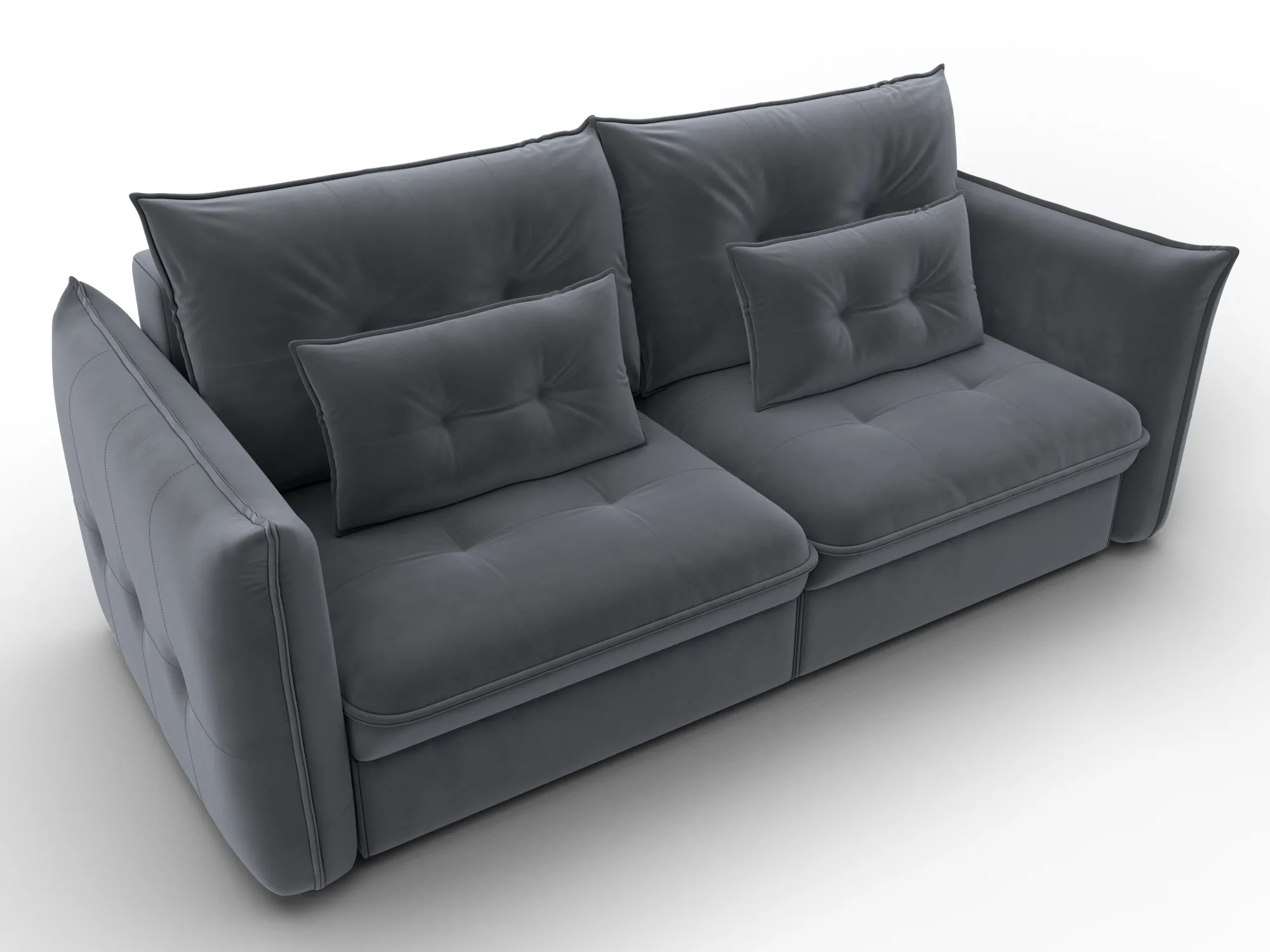 Диван прямой Лига-100 НПБ ( SEVEN 17 серый )