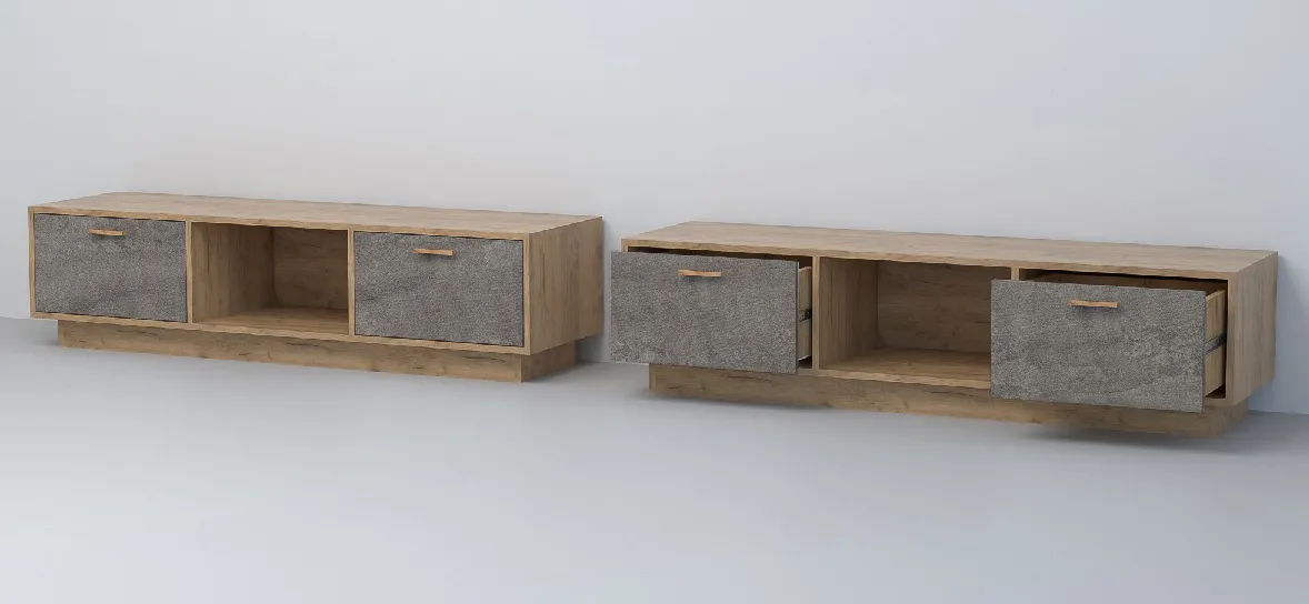 Тумба Т-3 Эго ПД  Дуб Крафт Золотой/Камень Темный